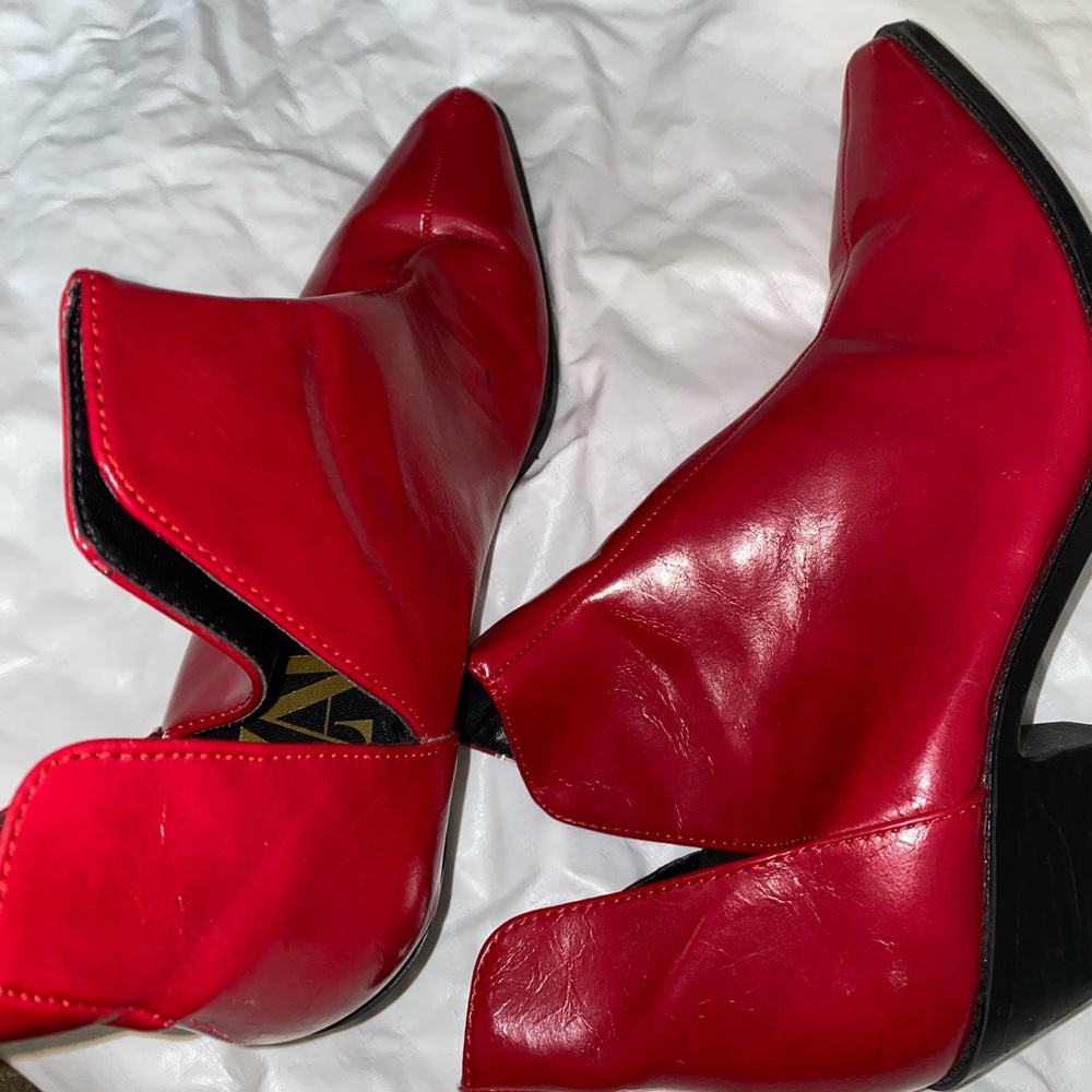 Red Leather Women's Shoes